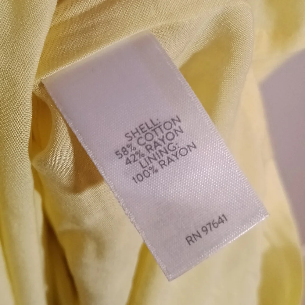 J. Jill Women's Jacquard V-Neck Tiered Midi Dress Size XL Yellow - Picture 6 of 7